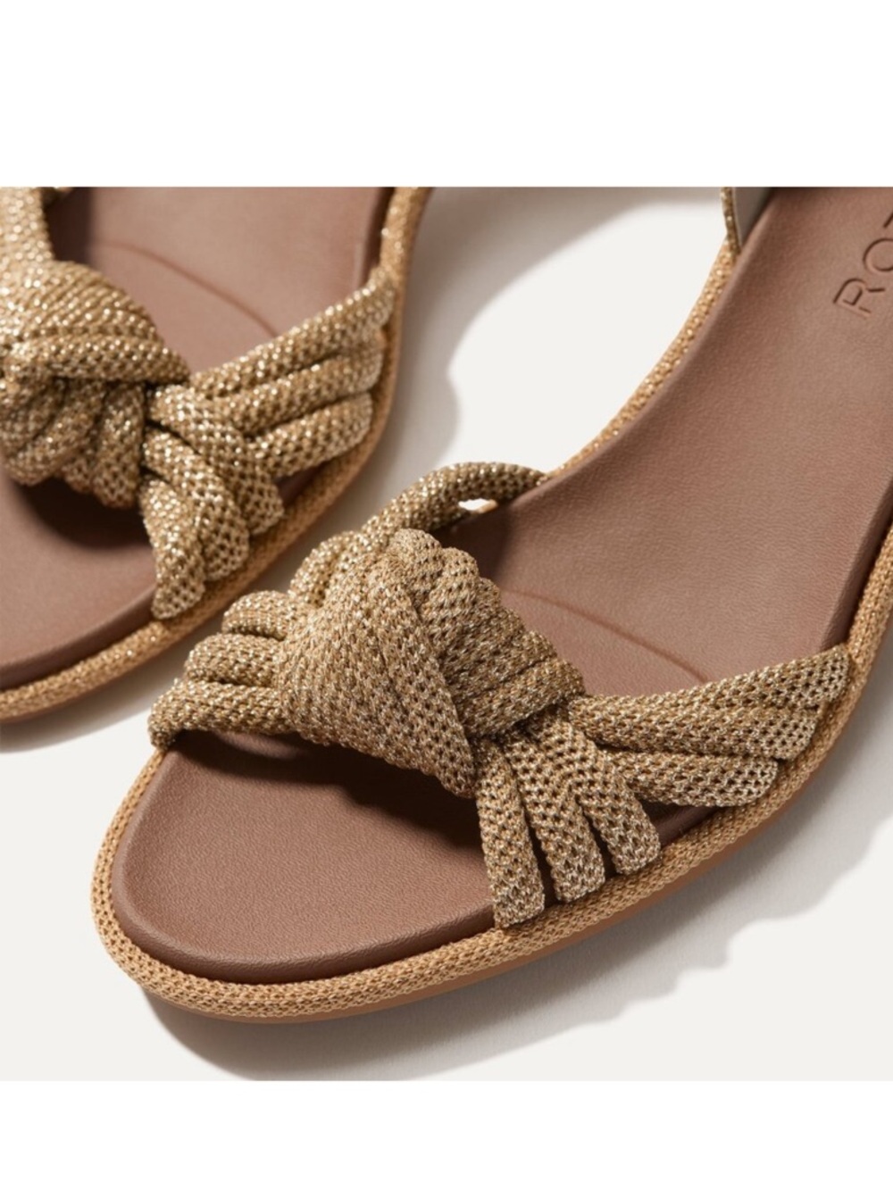 NEW Rothy’s The Knot Sandal in Color Golden Sun | Size 7 - Picture 3 of 10